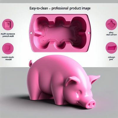 Easy To Clean Pink Pig Mould with 0.17 Cubic Volume for Multi-Purpose Use